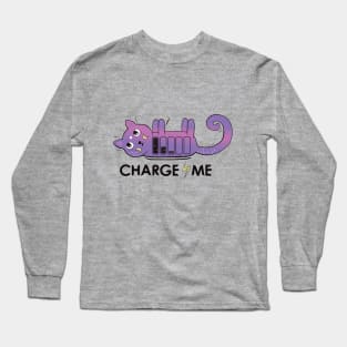 Charge me! Mobile cat Long Sleeve T-Shirt